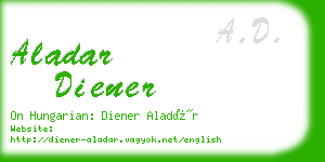 aladar diener business card